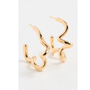 60. MISSOMA Squiggle Large Curve Hoop Earrings Gold